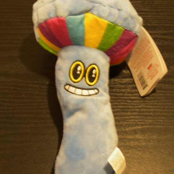 Bark Rainbow Smiley Plush Mushroom Dog Toy 🍄 - Picture 7 of 7